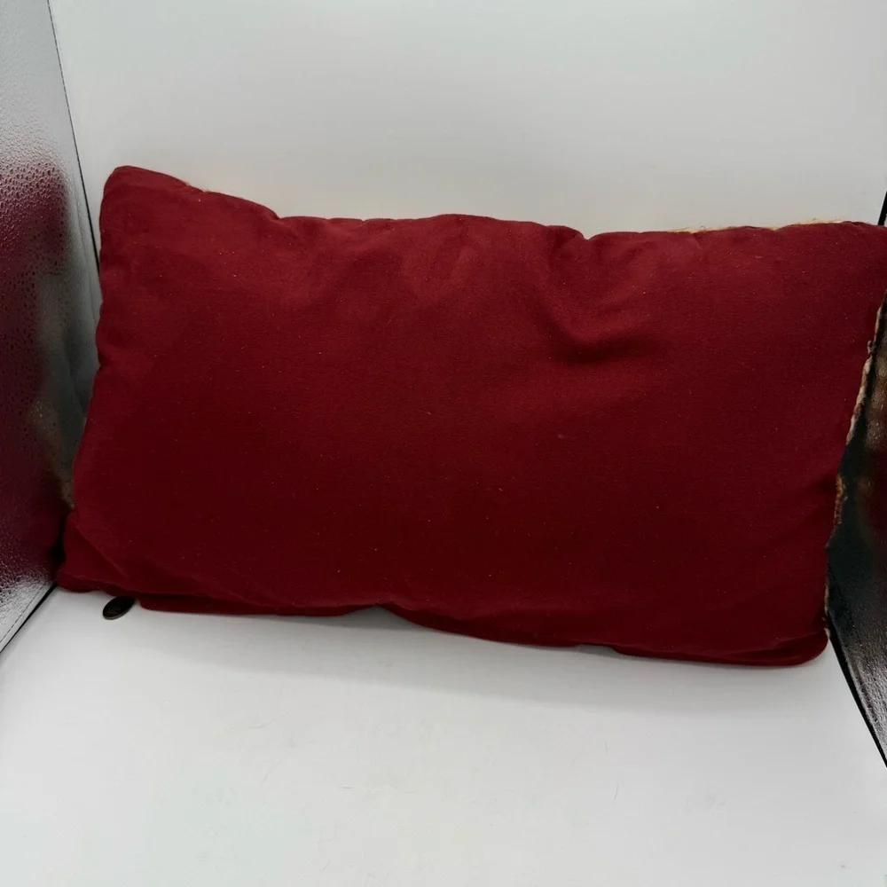 Pier 1 Imports Throw Pillow Made in India Size 12 X 18 Medallion Gold Maroon